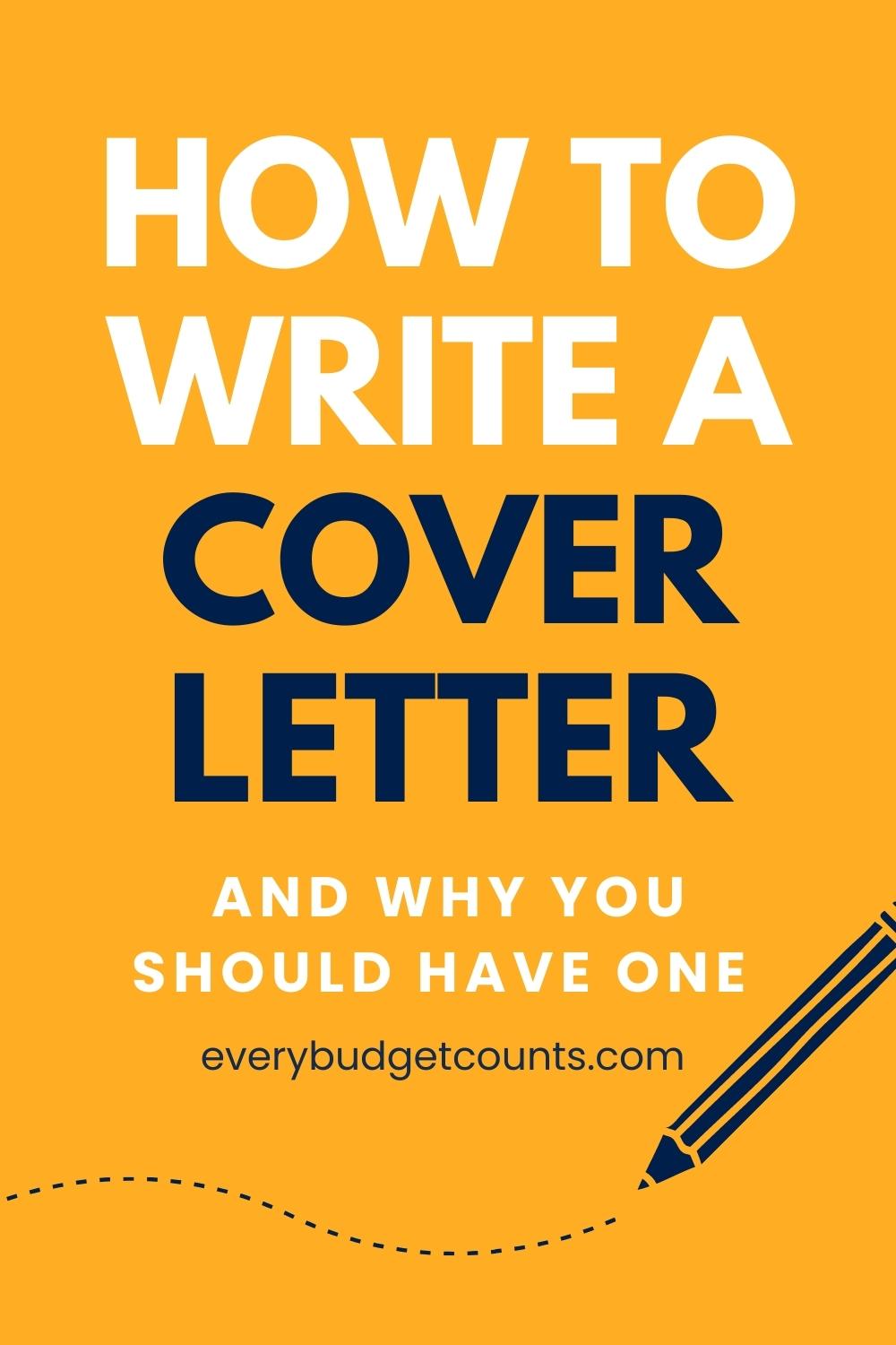 How to write a cover letter